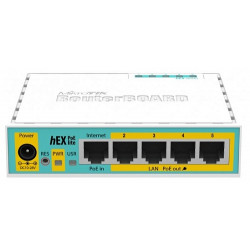 Маршрутизатор Mikrotik hEX PoE Lite (RB750UPr2) 5 портов 10/100 Ethernet [1]