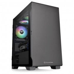 Корпус Thermaltake S100 mATX Tempered Glass 2*3.5, 2*2.5int, 1*120mm Fan  1*USB3, 2USB2 CA-1Q9-00S1WN-00 [1]