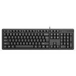 Проводная клавиатура A4Tech KK-3, (Полноразмерная/Кабель 1.5м/Мембранная), Черная [1]