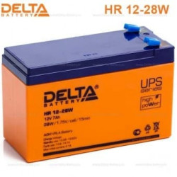 Батарея 12V/ 7,0Ah DELTA HR 12-28 W, клеммы F2 срок службы 8лет [1]