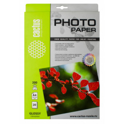 Фотобумага Cactus CS-GA418050ED A4/180г/м2/50л./белый глянцевое для струйной печати [1]