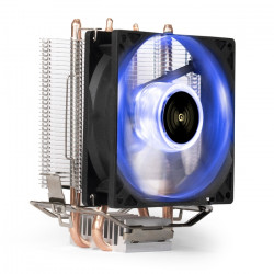 Кулер ExeGate Wizard EXX200-PWM.BLUE (Al+Cu, 2 тепл.трубки, LGA1200/1700), TDP 95W, Fan 90mm, PWM, 800-2400RPM, Hydro bearing, 4pin, 11-24db [1]