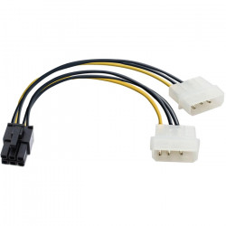 Кабель питания для видеокарт Molex (x2) - 8-pin ExeGate ( EX-CC-PSU-62) (от 2х разъемов Molex (IDE) блока питания, 0,15м) [1]