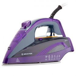 Утюг Brayer BR4001 черный/фиолетовый (2600 Вт/ подошва - керамика / паровой удар - 140 г/мин/ 1,9 м/ автоотключение) [1]