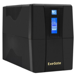 ИБП Exegate Power Smart ULB-800.LCD.AVR.2SH (800VA/480W, LCD, AVR, 2*Schuko, батарея 12V 9Ah, Black) EX292776RUS [1]