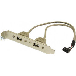 Планка Gembird 2x USB на заднюю панель системного блока с 2x USB2.0. Подключение к штырьковым разъемам на материнской плате. [2]