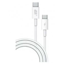 Кабель USB Type-C / Type-C 1.0м, 3A, Power Delivery белый, Borasco [2]