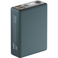 Портативный аккумулятор OLMIO QX-10, 10000mAh, 22.5W, QuickCharge3.0/PowerDelivery, LCD, темно-зеленый, OLMIO [2]