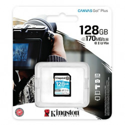 Карта памяти SD 128GB Kingston SDG3/128GB Class 10 UHS-I U3 V30 Canvas Go Plus SDXC (170/90 Mb/s) [тема2]